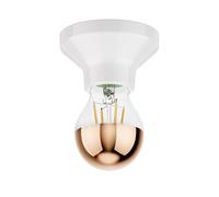 Elektra plafoniera in porcellana bianca + lampada a specchio a testa LED 839lm