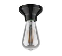 Elektra plafoniera in porcellana nera + lampada LED 240lm bianco extra-caldo