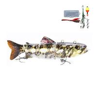 Elektrischer Angelköder - Kunstköder heecht | Angelköder Für Segment Schwimmköder | Realistischer Schwimmender Roboter-Angelköder | LED-Beleuchteter Angelköder Für Barsch, heecht, Muskie