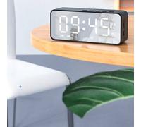 Elektrischer Bluetooth-Wecker mit Spiegeloberfläche und zwei Weckfunktionen für das Schlafzimmer