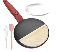 Elektrischer Pfannkuchenbereiter - Instant Crêpe Maker Antihaft 7,8 Zoll 600W | Grillplatte Elektrische Crepes Automatische Temperaturregelung 110V 220V | Schüssel Schneebesen Schaufel Inklusiv