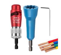 Elektrisches Abisolierwerkzeug - Aluminiumlegierung Bohrer Bit | Robuste Abisolierzange & Drahtverdreher Set, Kompaktes 9cm Werkzeug für effiziente Elektroinstallationen in Werkstatt und auf dem Bau