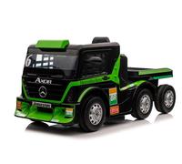 Elektro Auto Bambini SUV Con Rimorchio Verde EVA Pelle USB MP4 Telecomando