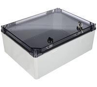 Armadio con serratura ELEKTRO-PLAST UNI-1/T, 400 x 300 x 160 mm, IP65 43.11, con interruttore, resistente all'acqua, in policarbonato blu trasparente, include 3P CONT 9A AC3 4KW 1NO 1NC 230VAC COIL