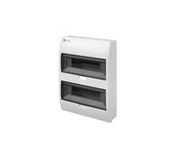 Elektro-Plast Cassetta di sicurezza con coperchio trasparente IP40, cassetta di distribuzione a parete, 24 moduli a 2 file