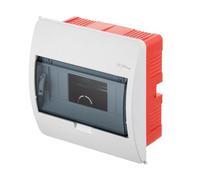 Elektro-Plast Cassetta di sicurezza con coperchio trasparente IP40, distribuzione sottostante, 8 moduli a 1 fila