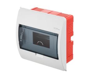 Elektro-Plast Cassetta di sicurezza con coperchio trasparente IP40, distribuzione sottostante, 8 moduli a 1 fila
