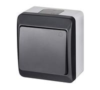 ELEKTRO-PLAST HERMES Campanello da parete IP44 Resistente all'acqua Antracite Grigio