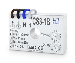 ELEKTROBOCK CS3-1B relè temporizzato | interruttore temporizzato 230 V | per ventilatori e illuminazione | montaggio in scatola di installazione sotto l'interruttore con collegamento a cavo