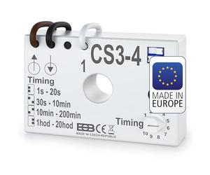 ELEKTROBOCK CS3-4 relè temporizzato | interruttore temporizzato 230 V | per ventilatori e illuminazione | collegamento senza conduttore neutro