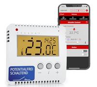 ELEKTROBOCK PT14-NP-P WiFi, termostato intelligente WiFi, 230 V, controllo del riscaldamento tramite app, montaggio a parete, 16 A, senza potenziali, programmi settimanali regolabili e funzioni