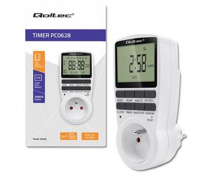 Elektronischer Zeitschaltuhr Qoltec PC0628 | 3680W | 16A | LCD