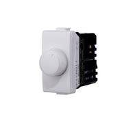 Elektronova Dimmer regolatore a manopola compatibile Bticino Matix per carichi resistivi 100W-1000W ON/OFF colore bianco - Confezione 1 pezzo
