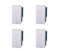 Elektronova Interruttore Bipolare 2P 16A Bianco compatibile Vimar Plana Kit 4