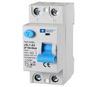ELEKTRONOVA Interruttore Differenziale Puro 2P C16 16A 6kA 30mA - 2 Moduli DIN - 220V RCCB