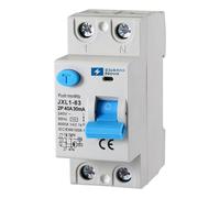 ELEKTRONOVA Interruttore Differenziale Puro 2P C40 40A 6kA 30mA - 2 Moduli DIN - 220V RCCB