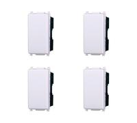 Elektronova Interruttore Unipolare 1P 16A Bianco compatibile Vimar Plana Kit 4 Pezzi 0401