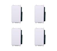 Elektronova Invertitore 1P 16A Bianco compatibile Vimar Plana Kit 4 Pezzi 0901
