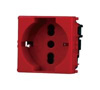 Elektronova Presa Schuko 2P+T 10/16A 250V Rosso compatibile Vimar Plana 2116