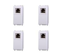 Elektronova Presa Telefonica RJ11 Bianco compatibile Vimar Plana Kit 4 Pezzi 2354
