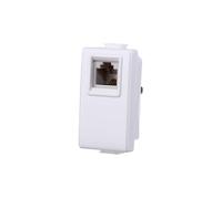 Elektronova Presa telefonica RJ11 compatibile Bticino Matix connessione tipo K10 colore bianco - Confezione 1 pezzo