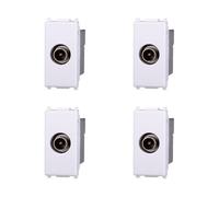 Elektronova Presa TV Diretta Maschio Bianco compatibile Vimar Plana Kit 4 Pezzi 2250