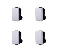 Elektronova Pulsante 1P 10A compatibile Bticino Matix Colore Bianco - Confezione 4 pezzi