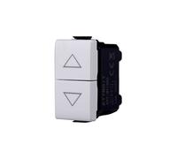 Elektronova Pulsante doppio 1P+1P saliscendi (no interbloccato) compatibile Bticino Matix colore bianco - Confezione 1 pezzo