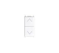 Elektronova Pulsante Doppio Interbloccato Saliscendi 10A Bianco compatibile Vimar Plana 1204