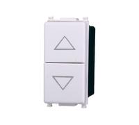 Elektronova Pulsante Doppio Saliscendi 1P+1P NO Bianco compatibile Vimar Plana 1202