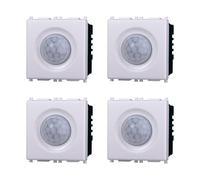 Elektronova Sensore Movimento PIR Infrarossi Bianco compatibile Vimar Plana Kit 4 Pezzi 1801