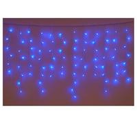 Elektronova Tenda Luminosa 200 LED, 3Mt, Luce Blu, Cavo Bianco, IP65, Prolungabile, Effetto Flash, Con fili uniformi da 1 metro, ghirlanda nataliza, negozi, balcone natale