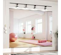 Elemango Home Gym Specchio 143.5x60cmx3PCS, vetro temperato senza cornice, grande specchio da yoga, danza da parete, adatto per palestra, yoga, studio, soggiorno