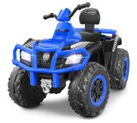 ELEMARA ATV a 2 posti per bambini grandi, 12 V 4 ruote per bambini quad con batteria da 10 AH, velocità massima 4 mph, Bluetooth, luci LED, radio, auto elettrica per bambini a 4 ruote per ragazzi e