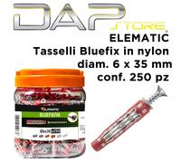 ELEMATIC - Tasselli Bluefix 6x35 con vite a testa svasata 565542 - conf. 250 pz