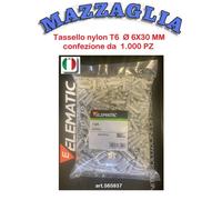 ELEMATIC TASSELLO UNIVERSALE IN NYLON T6 6x30mm PEZZI 1000 cod. 565937