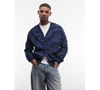 Element - Gilet in cotone riciclato - Spirit Camo Cardigan Spirit Camo Blue per Uomo in Cotone - Taglia M - Blu navy