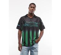 Element - Eaxe - T-shirt da calcio nera con grafica a righe-Bianco M