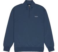 Element - Felpa con collo alto e zip - Element Co Emb Quarter Zip Sweatshirt Dark Denim per Uomo in Cotone - Taglia L - Blu navy