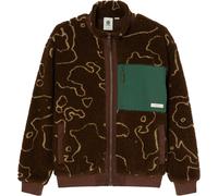 Element - Felpa con zip in sherpa - Oak Sherpa Jacket Java Lines per Uomo in Poliestere Riciclato - Taglia M - Marrone