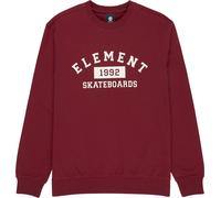 Element - Felpa in cotone riciclato - Home Team Crew Zinfandel per Uomo in Cotone - Taglia L - rosso