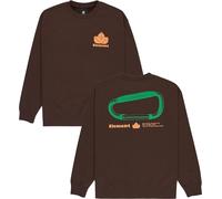 Element - Felpa spessa riciclata - Sporting Crew Java per Uomo in Cotone - Taglia XL - Marrone
