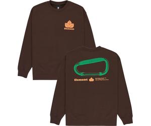 Element - Felpa spessa riciclata - Sporting Crew Java per Uomo in Cotone - Taglia XL - Marrone