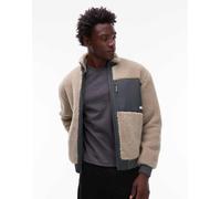 Element - Oak - Felpa in pile borg color crema con zip-Bianco XS