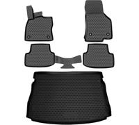Element Set di tappetini in gomma 3D e tappetini per bagagliaio adatti per Lexus LX 570, 2007 - 2012, 2012 (pieghevole Backseat) | 100% su misura, tappetini auto robusti, tappetini in gomma per auto