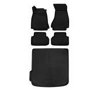 Element - Set di tappetini in gomma 3D e tappetini per bagagliaio per Audi A4, anno di costruzione 2015-2025, Mk5 V, B9, Avant/Allroad, 100% su misura, tappetini per auto, tappetini in gomma per auto