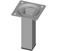 Element System 18133-00288 Set de 4 Gambe in Acciaio con Piastra di Ancoraggio, Bianco (Alluminio(, 10 cm, Set di 4 Pezzi