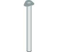 Element System, Set da 4 gambe cilindriche per tavolo, in acciaio, incl. Piastra di ancoraggio, lunghezza 70 cm, Diametro 60 mm, 4 Colori, 6 Misure, cromato, 11102-00038