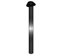 Element System, Set da 4 gambe cilindriche per tavolo, in acciaio, incl. piastra di ancoraggio, lunghezza 80 cm, ø 60 mm, 11102-00049, Nero (schwarz)