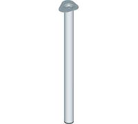 Element System, Set da 4 gambe cilindriche per tavolo, in acciaio, incl. piastra di ancoraggio, lunghezza 90 cm, diametro 60 mm, 4 colori, 11102-00061, Cromato (chrom), 91 cm